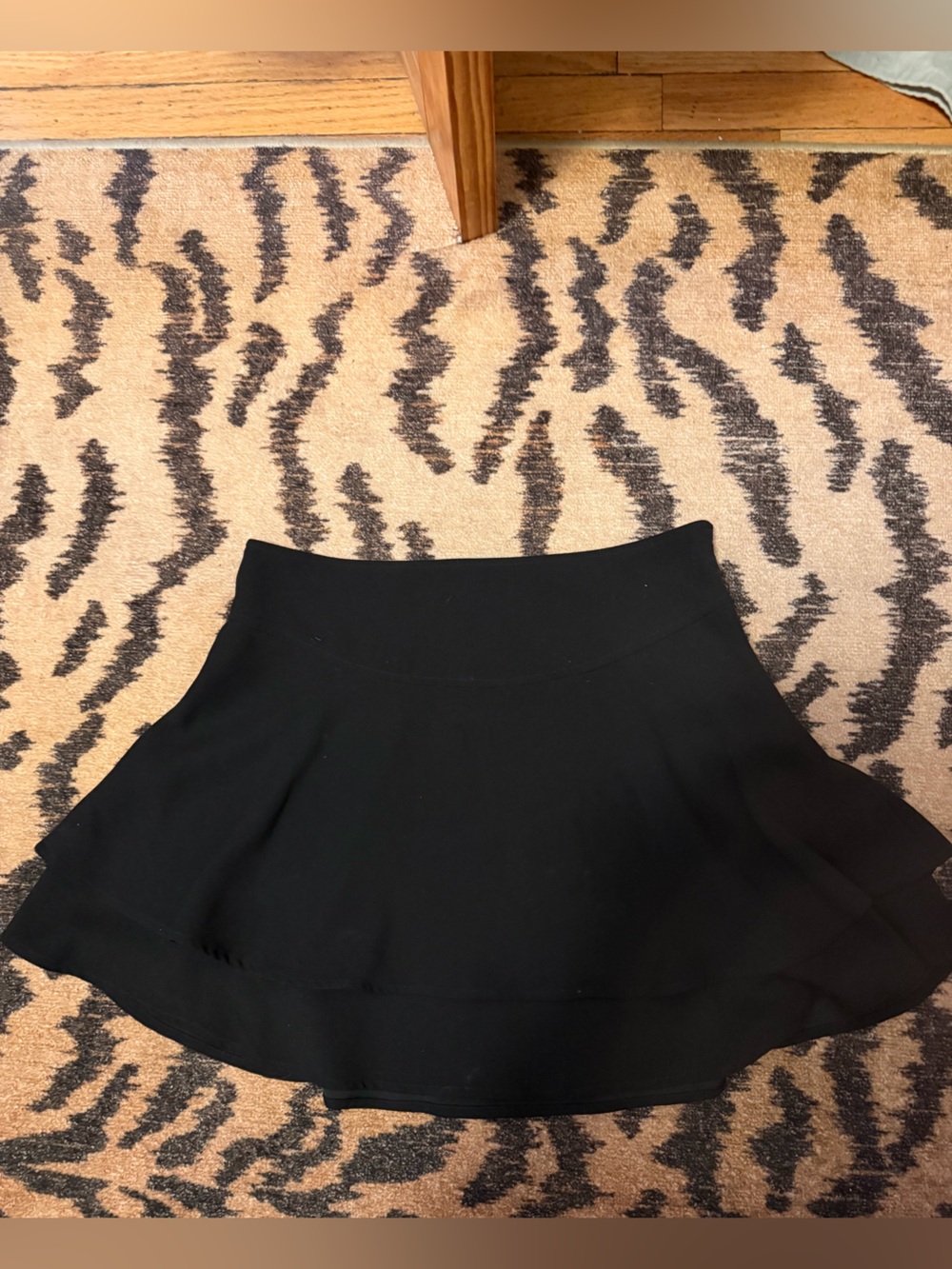 Black High-Waist Women's mini flare skirt